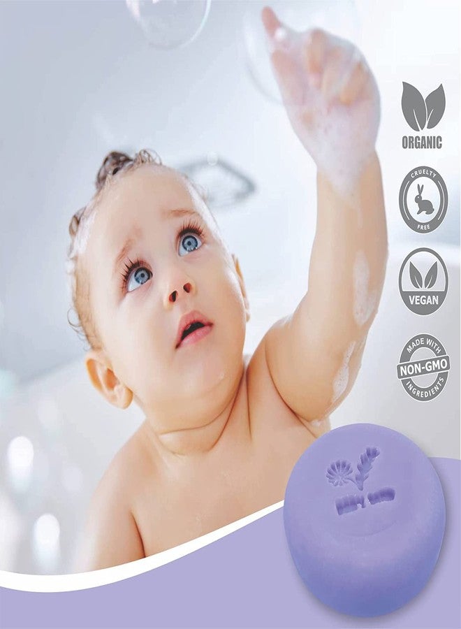 Relaxcation Baby Soap Bar with Lavender Essential Oils, Organic Chamomile Water and Moisturizing Shea Butter - Naturally Cold Process in USA - Gift For Newborns, Baby, Kids (3-pack) - Image 3