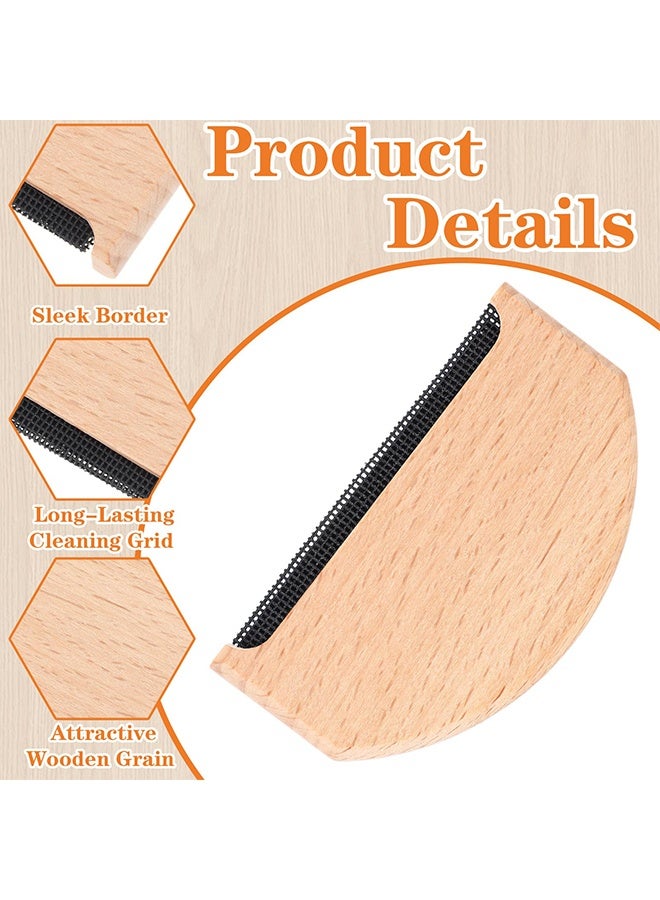 3 Pcs Wooden Cashmere Comb, Manual Portable Sweater Pilling Remover, Fabric Lint Fuzz Defuzzer, for Clothes Sweaters Woolens Coats Home Daily Care - Image 3