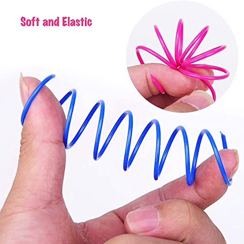 Inralimot 8 Pcs Interactive Cat Toys - Durable Plastic Coils, Colorful Springs For Indoor Cats - Active Play For Swatting, Biting, Hunting - Image 4