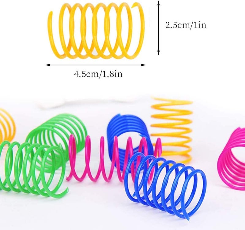 Inralimot 8 Pcs Interactive Cat Toys - Durable Plastic Coils, Colorful Springs For Indoor Cats - Active Play For Swatting, Biting, Hunting - Image 2