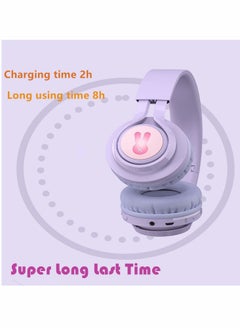 Excefore Wireless Headphones for Kids, 85dB Volume Limited, Wired and Wireless Dual Mode Bluetooth Headphones, Foldable On Ear Heaphones for Kids, Boys, Girls (Purple)  - Image 5