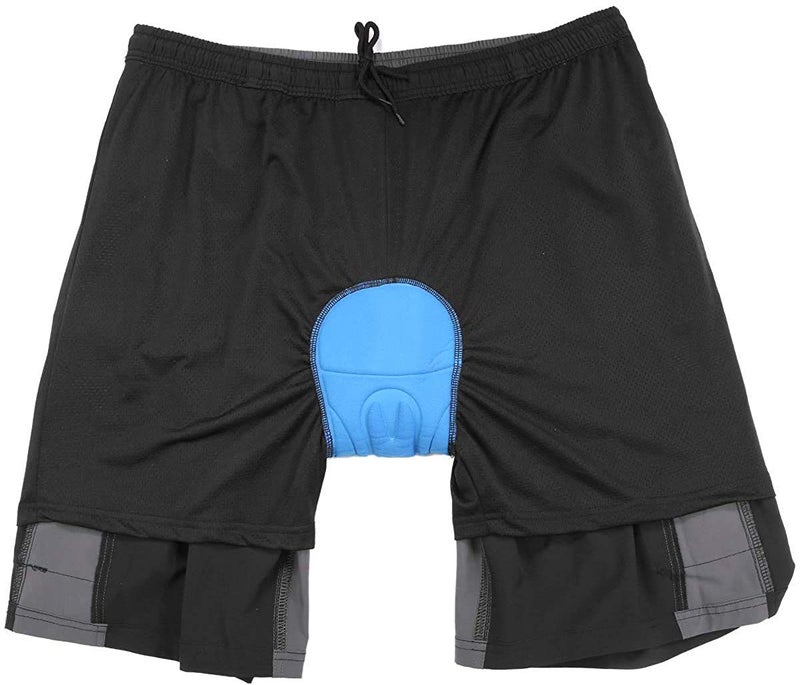 VAYAGER Men's Mountain Bike Shorts 3D Padded Bicycle MTB Shorts Loose-fit Lightweight MTB Cycling Shorts (Black-XL) - Image 4