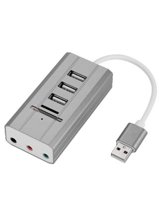 All in One External Audio USB Sound Card HUB Card Reader Adapter Audio Interface (USB Grey) - pzsku/ZFC0F4E898222F151FBCEZ/45/1746382769/86e5584f-b67d-4b63-989a-53efc58d32ea