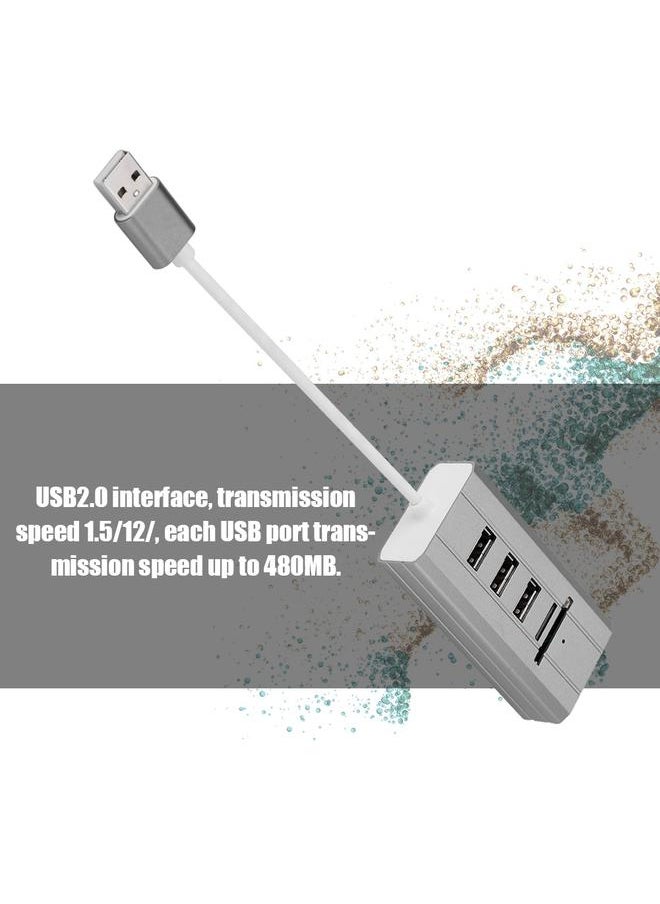 Thoraya All in One External Audio USB Sound Card HUB Card Reader Adapter Audio Interface (USB Grey)  - Image 2