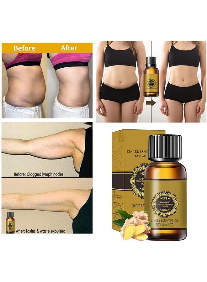 Ankooy 10 Pack Belly Drainage Ginger Oil, Ginger Oil Lymphatic Drainage Massage Oil, Natural Lymphatic Drainage Ginger Oil,Ginger Massage Oil,Plant Aroma Oil, Natural Ginger Essential Oil - Image 2