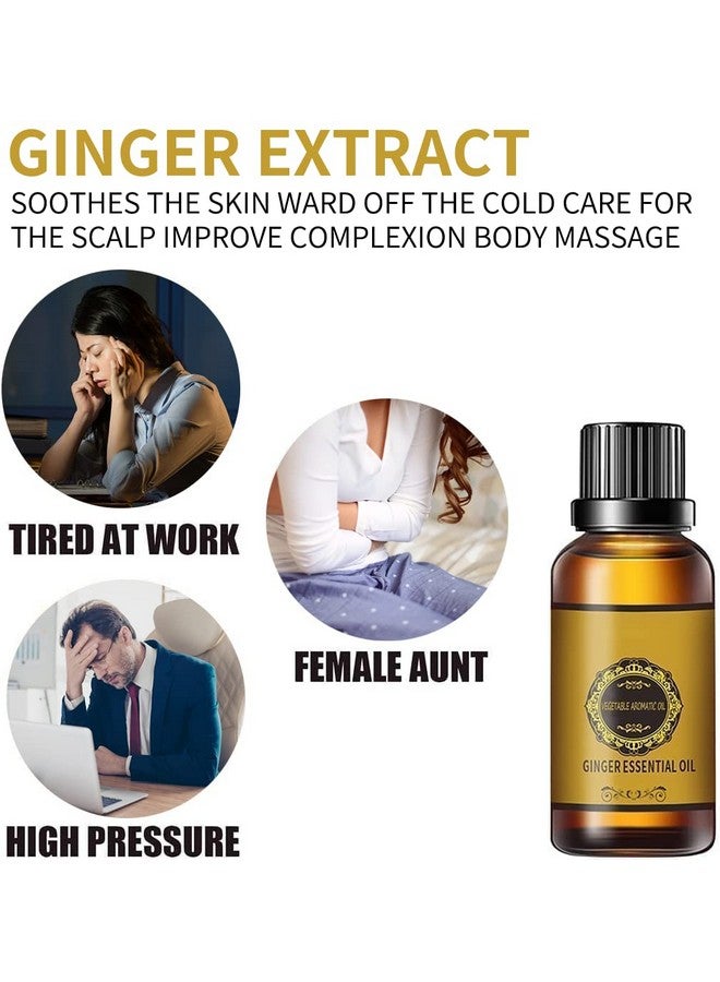 Ankooy 10 Pack Belly Drainage Ginger Oil, Ginger Oil Lymphatic Drainage Massage Oil, Natural Lymphatic Drainage Ginger Oil,Ginger Massage Oil,Plant Aroma Oil, Natural Ginger Essential Oil - Image 5