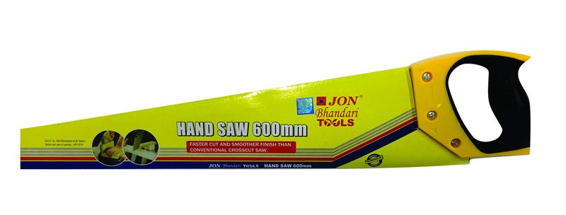Jon Bhandari Tools 24 inch (600mm) Hand Saw – Hardened Steel Durable Blade with Ergonomic Handle, Precision Cutting | Fine Tooth Manual Saw for Wood, PVC, Plastic | Professional Carpentry & DIY Use - Image 2