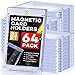ZENOWICK 64ct Magnetic Card Holders 35pt One Touch Card Holder UV Protection Hard Plastic Case for Trading Cards Display Case for Sports Baseball Football Game Cards - Image 3