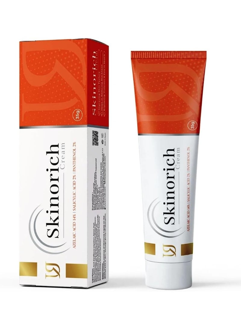 U-RICHI Skinorich Azelaic Cream for Acne, Pigmentation, and Even Skin Tone, with Azelaic Acid and Salicylic Acid, 35g - Image 1