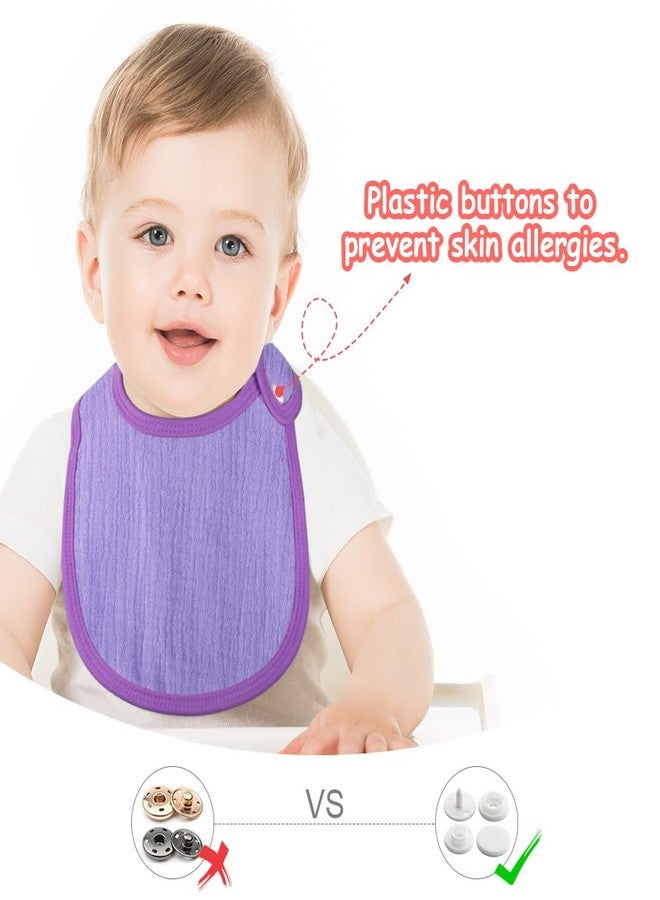 Aolso 8PCS Muslin Baby Drooling Bibs, Baby Bandana Drool Bibs with 6 Absorbent Layers for Drooling and Teething - Image 5