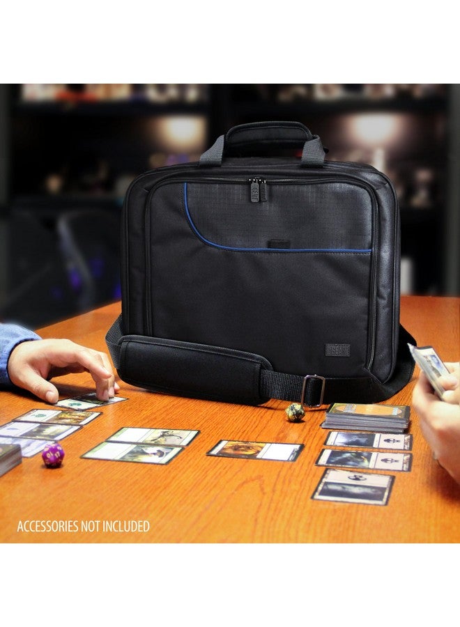 USA Gear Xl Magic The Gathering Mtg Deck Box Bag Travel Case Large Mtg Card Storage Bag With Padded Shoulder Strap, Customizable Interior, Weather Resistant Fits Deck Boxes & Sleeved Cards Blue  - Image 2