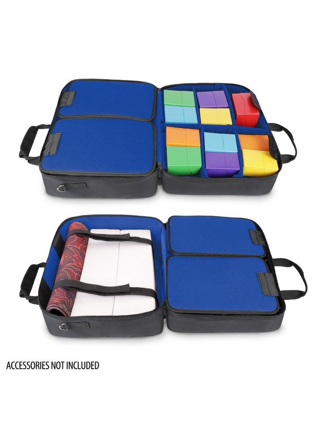 USA Gear Xl Magic The Gathering Mtg Deck Box Bag Travel Case Large Mtg Card Storage Bag With Padded Shoulder Strap, Customizable Interior, Weather Resistant Fits Deck Boxes & Sleeved Cards Blue  - Image 3
