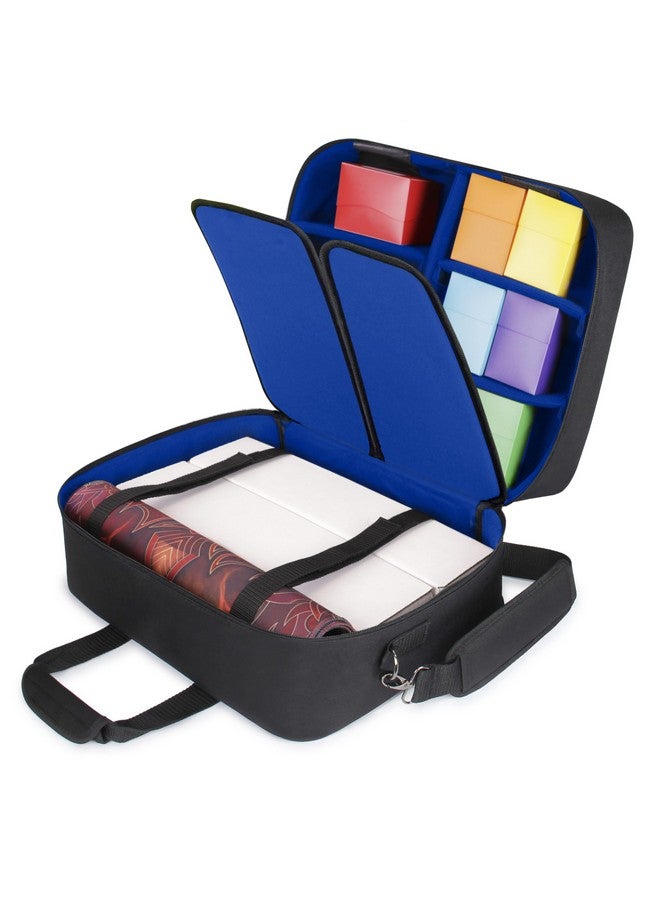 USA Gear Xl Magic The Gathering Mtg Deck Box Bag Travel Case Large Mtg Card Storage Bag With Padded Shoulder Strap, Customizable Interior, Weather Resistant Fits Deck Boxes & Sleeved Cards Blue  - Image 1