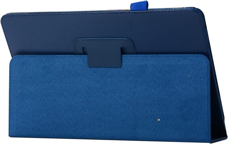 Texture Leather Tablet Case for Samsung Tab E 9.6 T560 Slim Folding Stand Folio Protector Shockproof Back Cover with Holder(Dark Blue) - Image 5