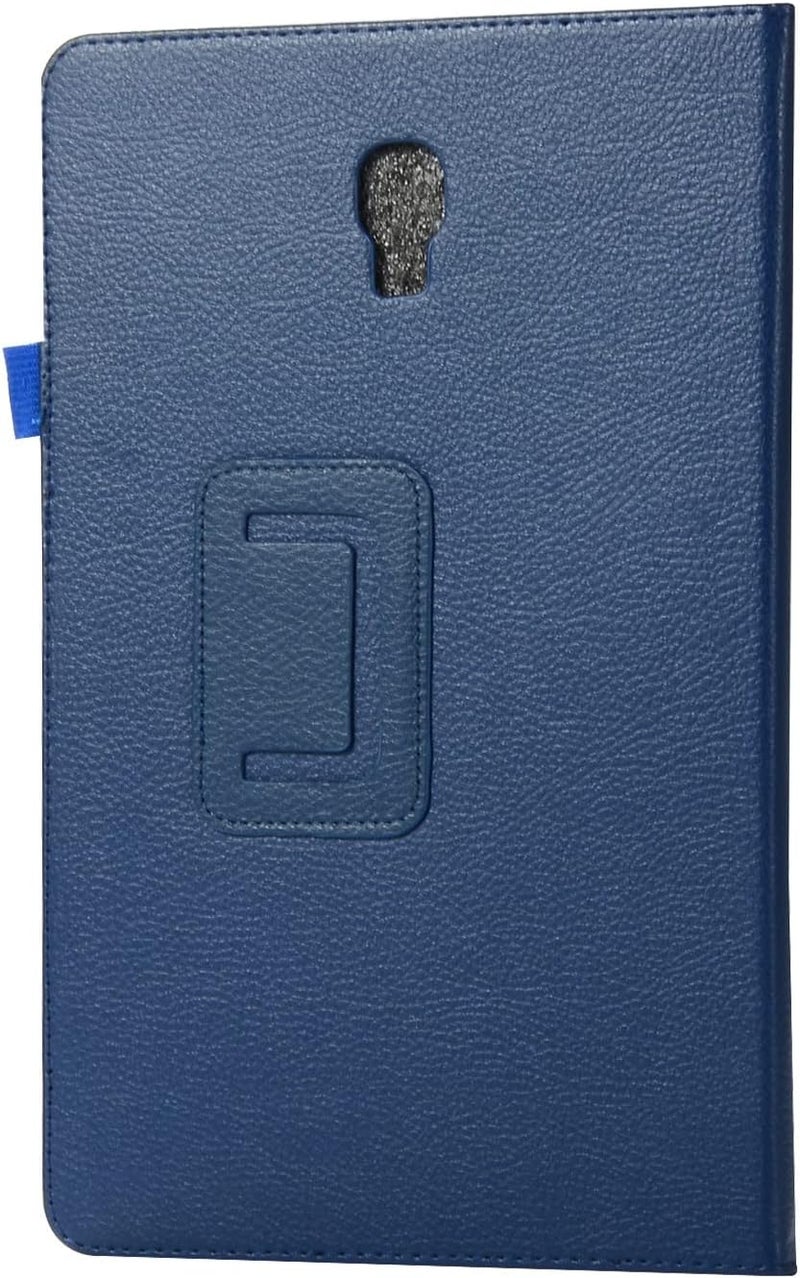 Texture Leather Tablet Case for Samsung Tab E 9.6 T560 Slim Folding Stand Folio Protector Shockproof Back Cover with Holder(Dark Blue) - Image 4