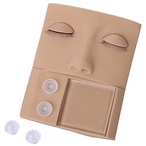 Miuffue 3in1 Lash Mannequin Head Upgraded Eyelash Mannequin Head with Glue Rings Eyelash Extension Tray Eye Lash Extension Starters Kit for Practicing - Image 2
