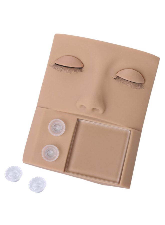 Miuffue 3in1 Lash Mannequin Head Upgraded Eyelash Mannequin Head with Glue Rings Eyelash Extension Tray Eye Lash Extension Starters Kit for Practicing - Image 3