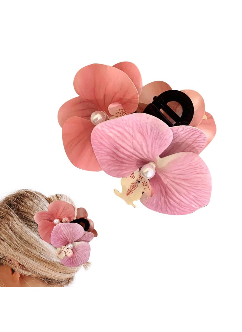 AEGYPIUS AEGYPIUS Hair Clip Butterfly Orchid Hair Claw Clip for Women  Pink 