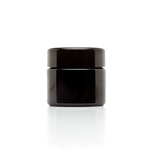 Infinity Jars Classic Black Glass Jar 50 ml (1.7 fl oz) Ultraviolet Airtight Smell Proof, Refillable Screw Top Container for Long-Term Storage of Coffee, Spices, Tea, Dried Goods, Kitchen Jar - Image 1