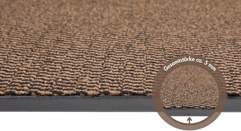 ANDIAMO Easy Doormat for Indoor and Covered Outdoor Use with Non-Slip Backing 40 x 60 cm Brown - Image 5