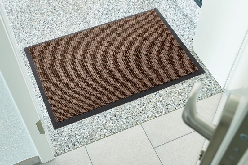 ANDIAMO Easy Doormat for Indoor and Covered Outdoor Use with Non-Slip Backing 40 x 60 cm Brown - Image 2