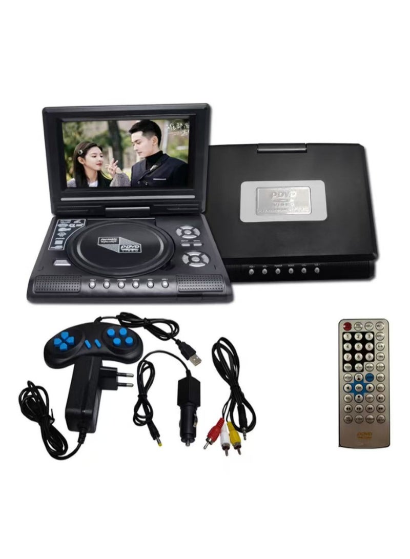 Direct Sale 7.8 Inch Portable DVD EVD Player With TV/FM/USB/game Function-Body Color:Black English Rules - Image 1
