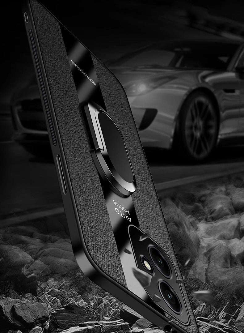 عام غطاء مغناطيسي متوافق مع هونر 400 2025 - مزود بحلقة إصبع من TPU وغطاء جلدي شامل مقاوم للسقوط - Image 3