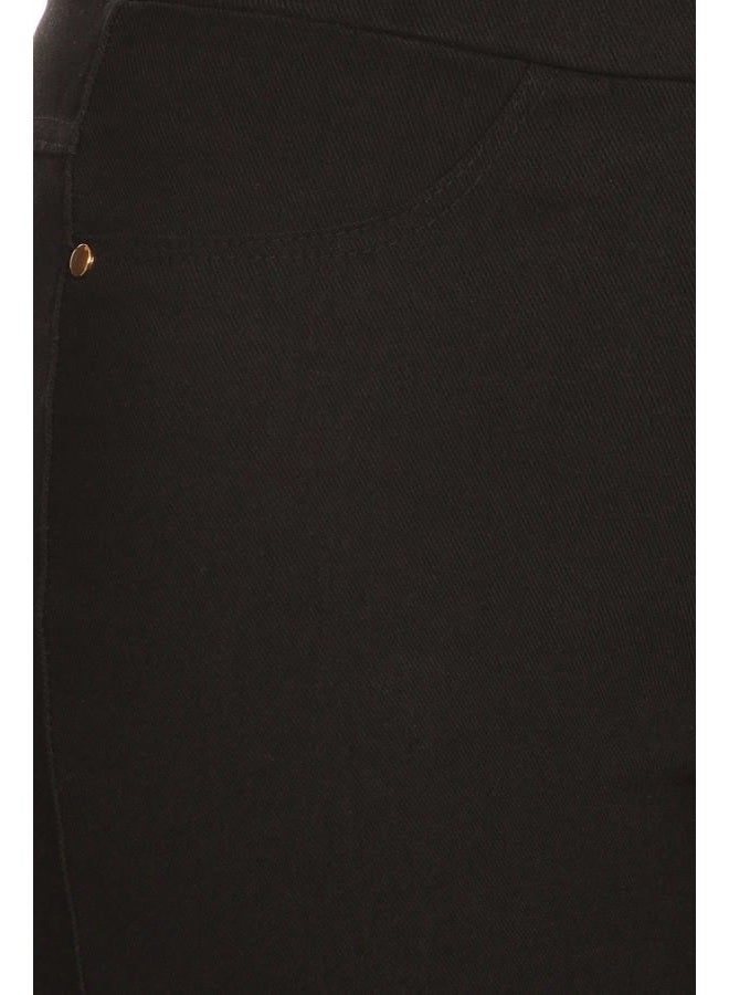 Jvini Women's Jeggings & Capris High Waist Pull-On Jean Style Stretch Skinny Capri Pants, Black, XXL - Image 5