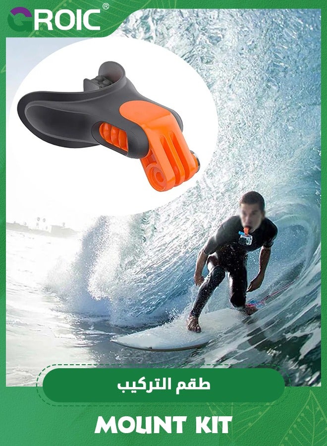 GROIC Mouth Mount Surfing Mouth Bracket Skating Boating Dummy Bite Mouth with Screw for Hero Series Surfing Camera Bite Mount Kit for Hero 10 9 8 7 6 5 4 3+ 3 2 1 Action Cameras  - Image 4