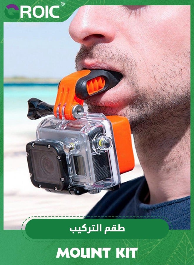 GROIC Mouth Mount Surfing Mouth Bracket Skating Boating Dummy Bite Mouth with Screw for Hero Series Surfing Camera Bite Mount Kit for Hero 10 9 8 7 6 5 4 3+ 3 2 1 Action Cameras  - Image 5