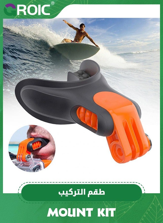 GROIC Mouth Mount Surfing Mouth Bracket Skating Boating Dummy Bite Mouth with Screw for Hero Series Surfing Camera Bite Mount Kit for Hero 10 9 8 7 6 5 4 3+ 3 2 1 Action Cameras  - Image 2