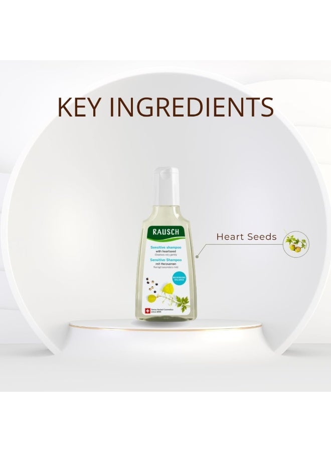 RAUSCH Heart Seed Sensitive Shampoo (200 ml) – Gentle Hair Care for Sensitive & Irritated Scalp, with Heart Seed Extract, Silicone-Free 200ml - Image 4