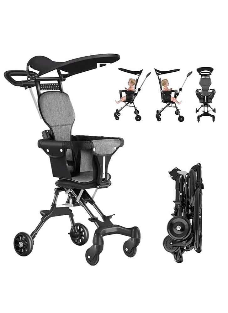 Generic ﻿ Baby Stroller for Babies and Toddlers Foldable Baby Stroller with Adjustable Handles and Awning Stroller Pushchair for Airplane, Shopping, Walking, Travel  - Image 1
