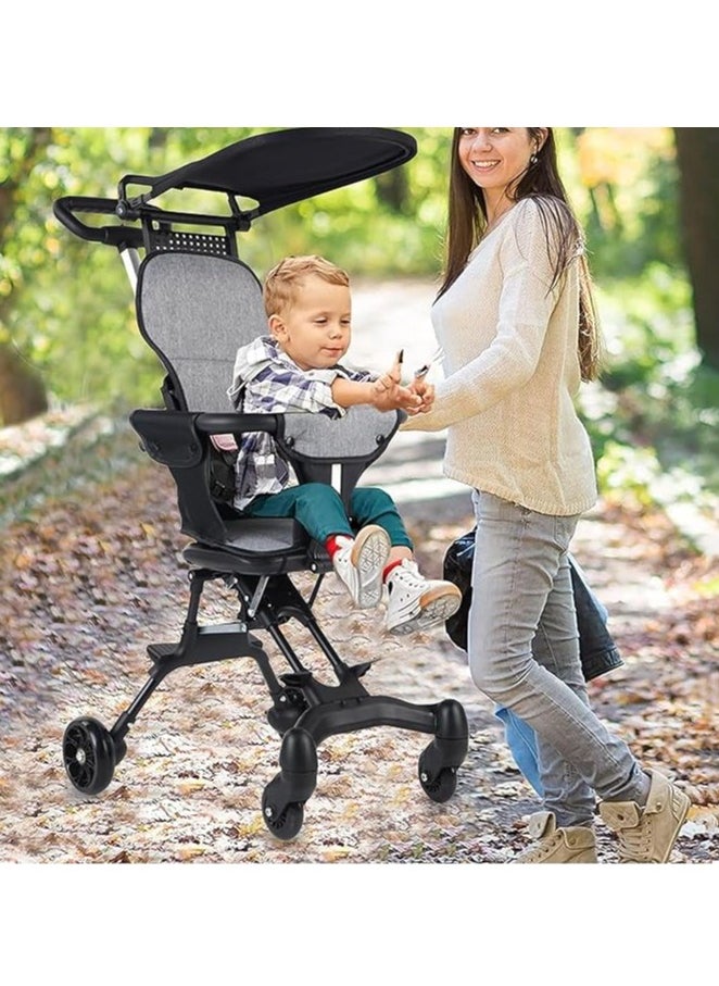 Generic ﻿ Baby Stroller for Babies and Toddlers Foldable Baby Stroller with Adjustable Handles and Awning Stroller Pushchair for Airplane, Shopping, Walking, Travel  - Image 5