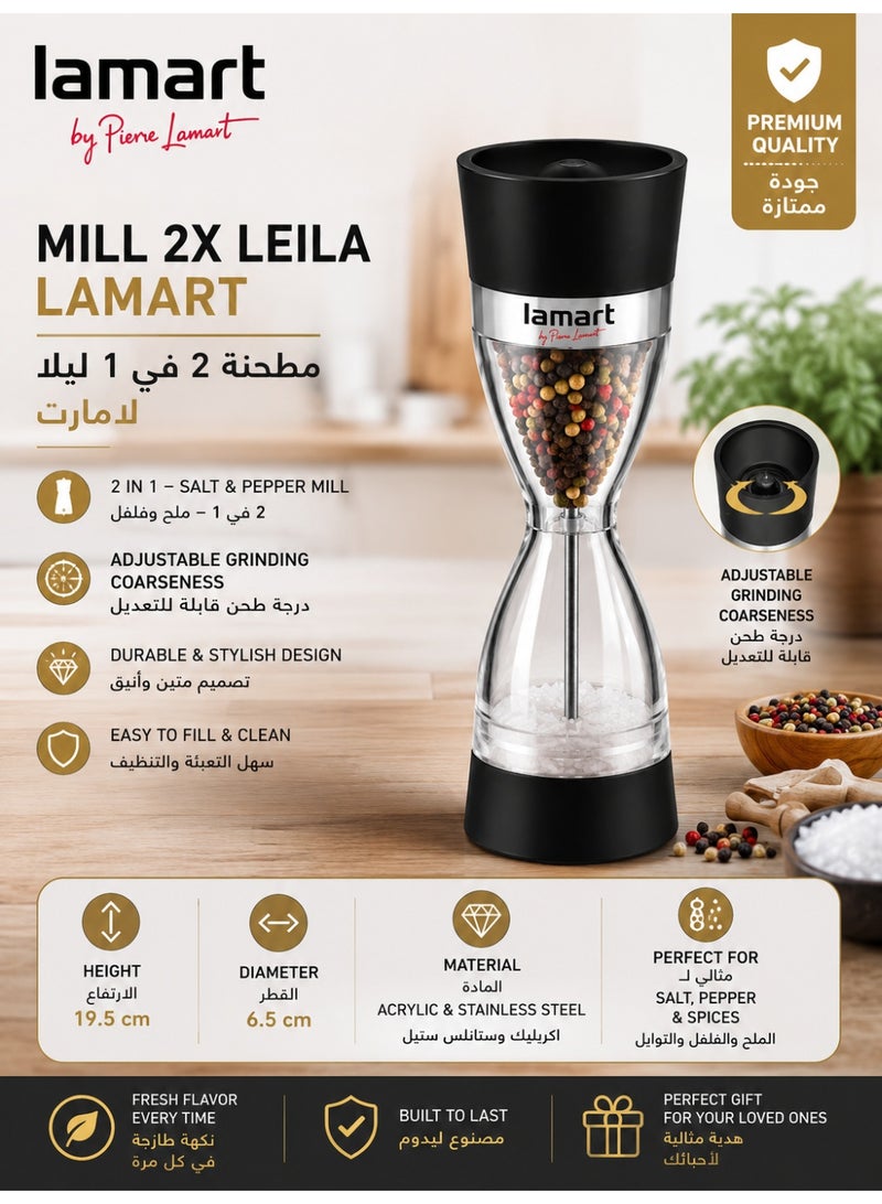 Lamart Grinder 2-In-1 For Spice - Pepper - Salt 60 Ml - Image 2