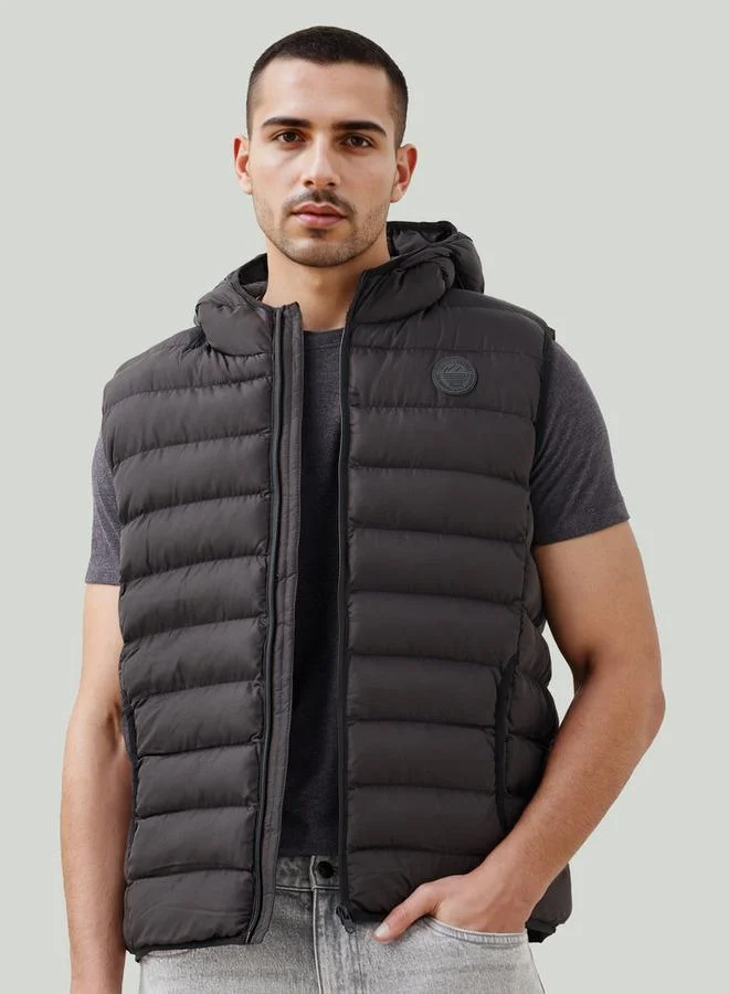 FAV Quilted Lightweight Hooded Gilet with Pockets
