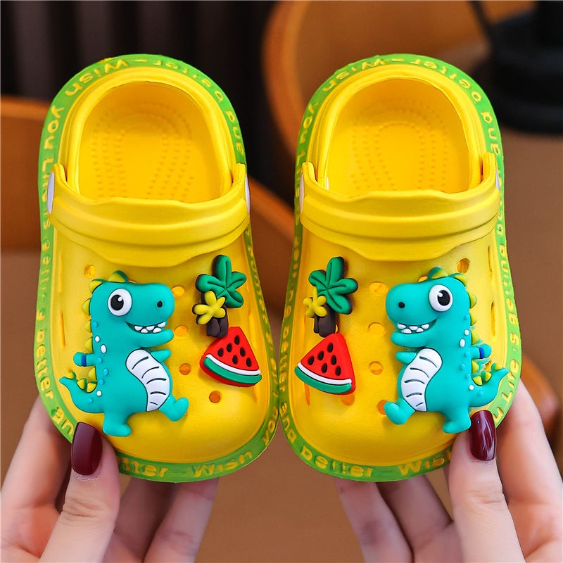 Children'S Croc Shoes Summer Dinosaur Cartoon Cute Slippers Home Girls Baby Boys Non-Slip Sandals For Outdoor Wear - Image 5