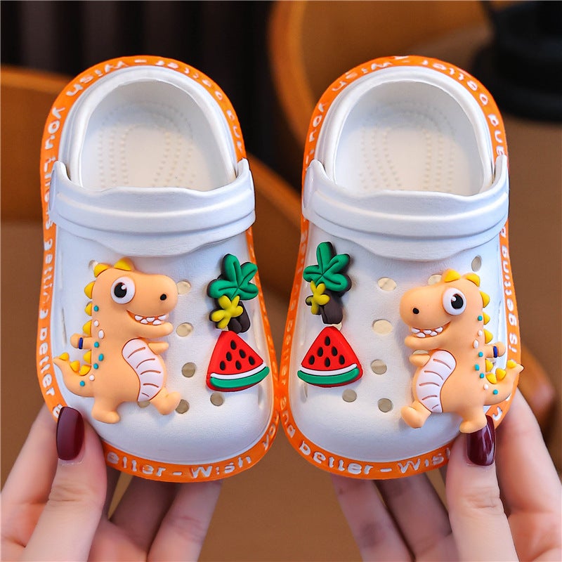 Children'S Croc Shoes Summer Dinosaur Cartoon Cute Slippers Home Girls Baby Boys Non-Slip Sandals For Outdoor Wear - Image 2