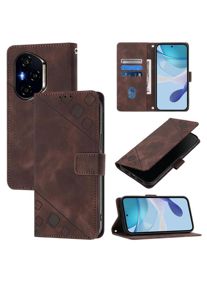 S-TOP Case For Honor 300 Pro 5G / 300 Ultra Skin-feel Embossed Leather Phone Case - Image 1