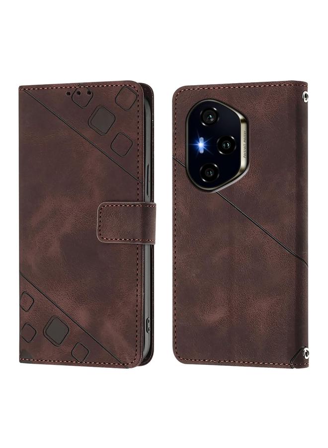 S-TOP Case For Honor 300 Pro 5G / 300 Ultra Skin-feel Embossed Leather Phone Case - Image 2