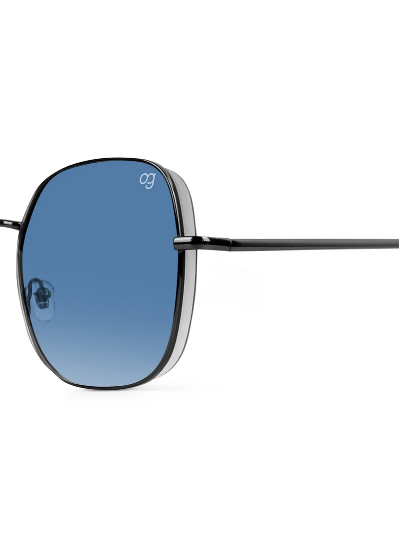 Woggles Latest & Stylish UV Protected BlueX Black Oversized Sunglasses for Women
