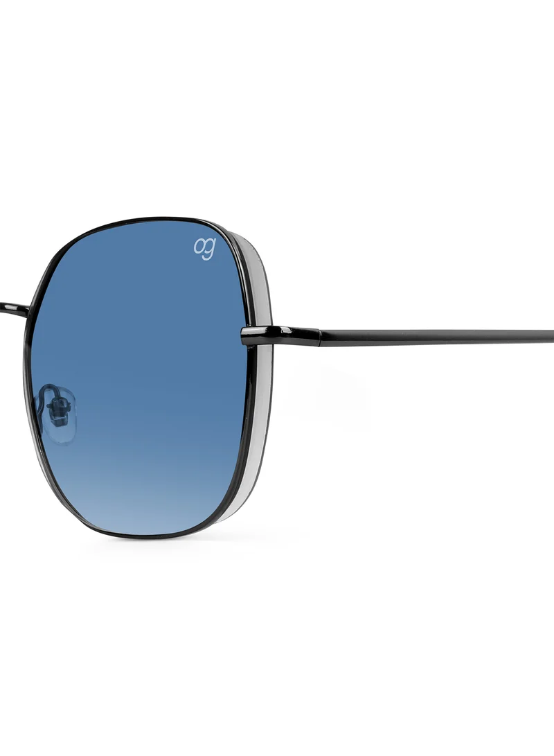 Woggles Latest & Stylish UV Protected BlueX Black Oversized Sunglasses for Women