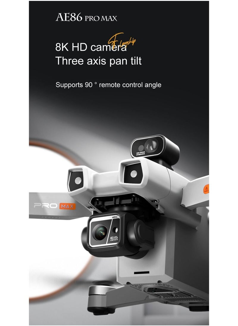null - AE86 Pro Dron with Laser Obstacle Avoidance GPS Return Optical Flow Brushless Three Axis Self-stabilizing Gimbal 45mins Flight Time RC Dron Foldable Quadcopter Toy (1 Battery) - Image 1