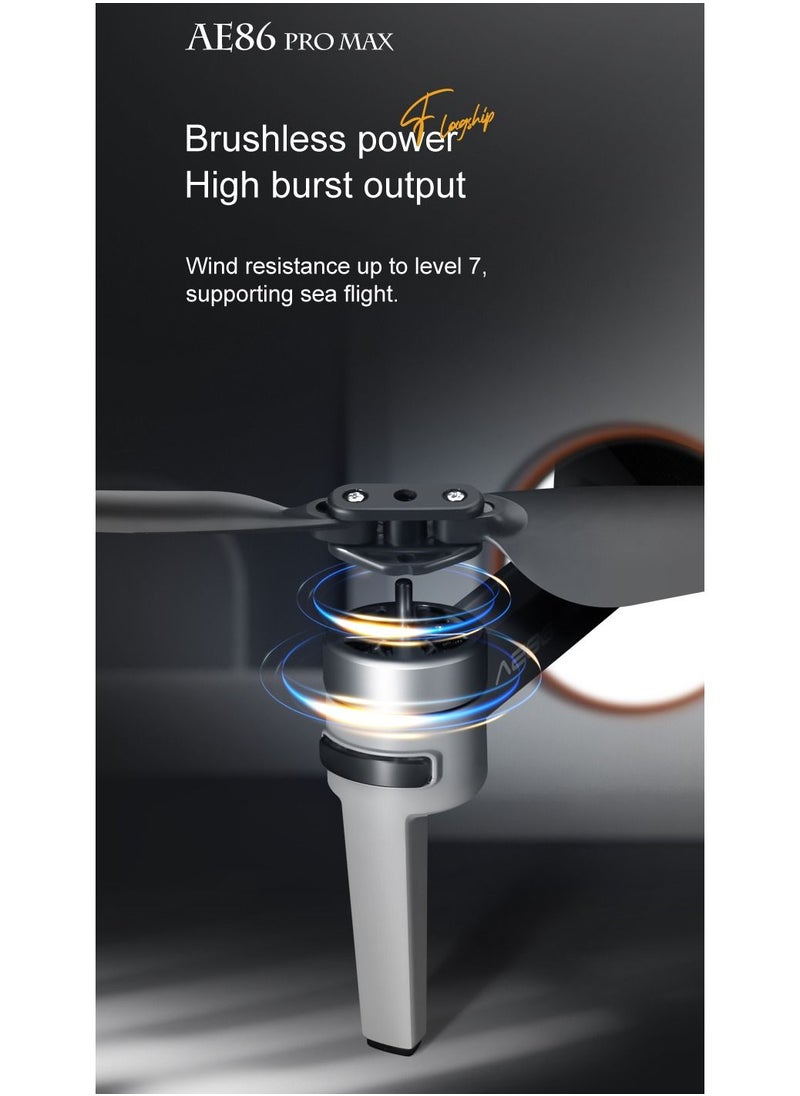 null - AE86 Pro Dron with Laser Obstacle Avoidance GPS Return Optical Flow Brushless Three Axis Self-stabilizing Gimbal 45mins Flight Time RC Dron Foldable Quadcopter Toy (1 Battery) - Image 1