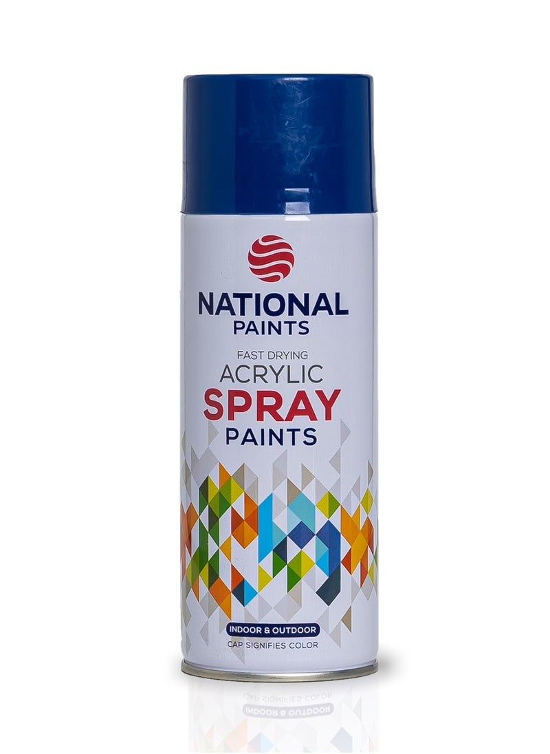 NATIONAL PAINTS Fast Drying Acrylic Spray Paint - TIVOLI BLUE 414  - Image 1
