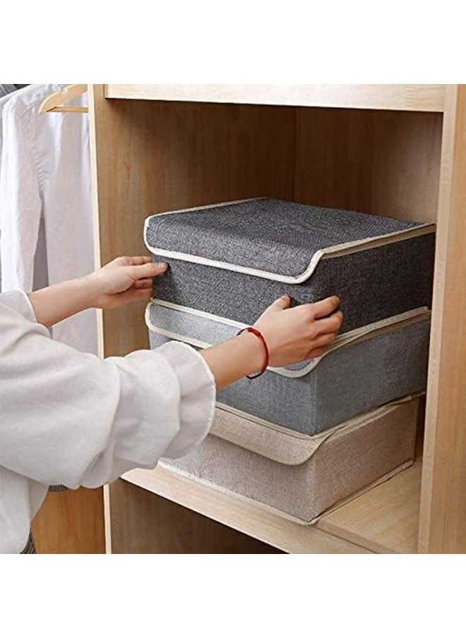 Generic - Foldable Undergarments And Socks Storage Box,17Gird Foldable Closet Storage Organizer Divider , Bra Underwear Closet Organizer,Sock Underwear Organizer,Home Closet Organizer Boxes Storage,Clothes Organizer for Clothes Bras Lingerie Socks Undies(Grey) - Image 1