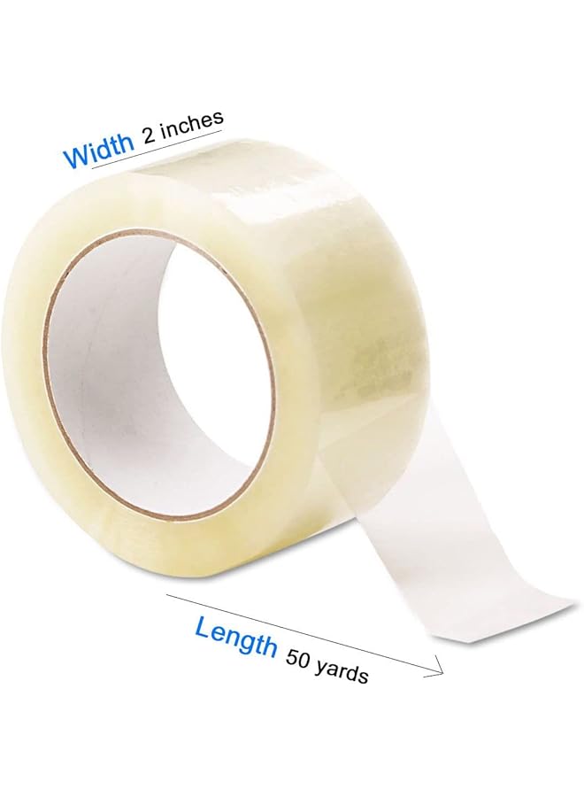 MARKQ Clear Packing Tape 2 Inches X 50 Yards Strong Heavy Duty Packaging Tape For Sealing Parcel Boxes Moving Boxes Houses Large Postal Bags Office Supplies 6 Rolls  - Image 2