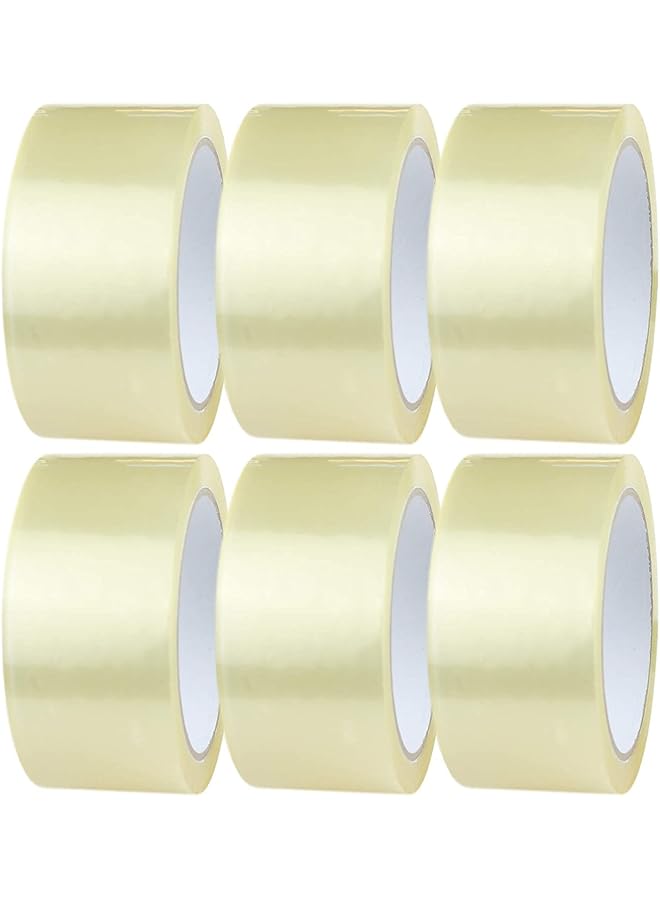 MARKQ Clear Packing Tape 2 Inches X 50 Yards Strong Heavy Duty Packaging Tape For Sealing Parcel Boxes Moving Boxes Houses Large Postal Bags Office Supplies 6 Rolls  - Image 1