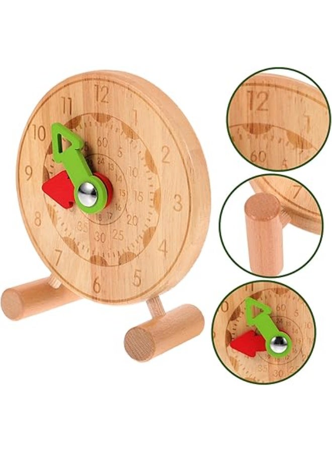 Small clock teaching time to children, wooden. - Image 2
