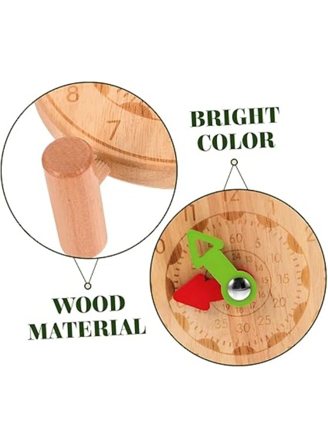 Small clock teaching time to children, wooden. - Image 3